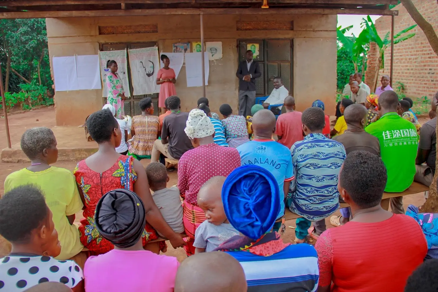 ARU Intern, Epicentre Manager and Lecturer engaging communities during practicum on what they want to create for their community